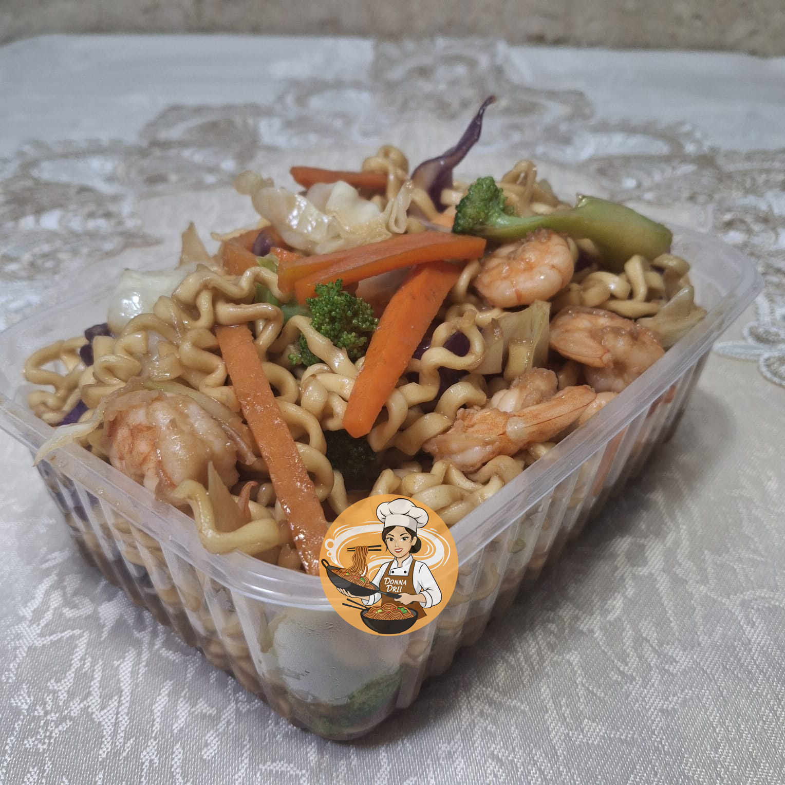 Combo Yakisoba de Camarão 500g (Serve 2 Pessoas)